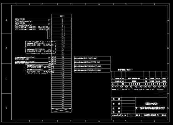 CAD电子电工图纸,某厂区主厂房雨淋阀组模块箱信号接线CAD图纸 第1张