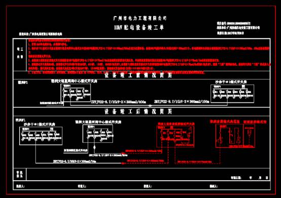 CAD下载图纸,CAD图纸之10KV电气设备竣工单