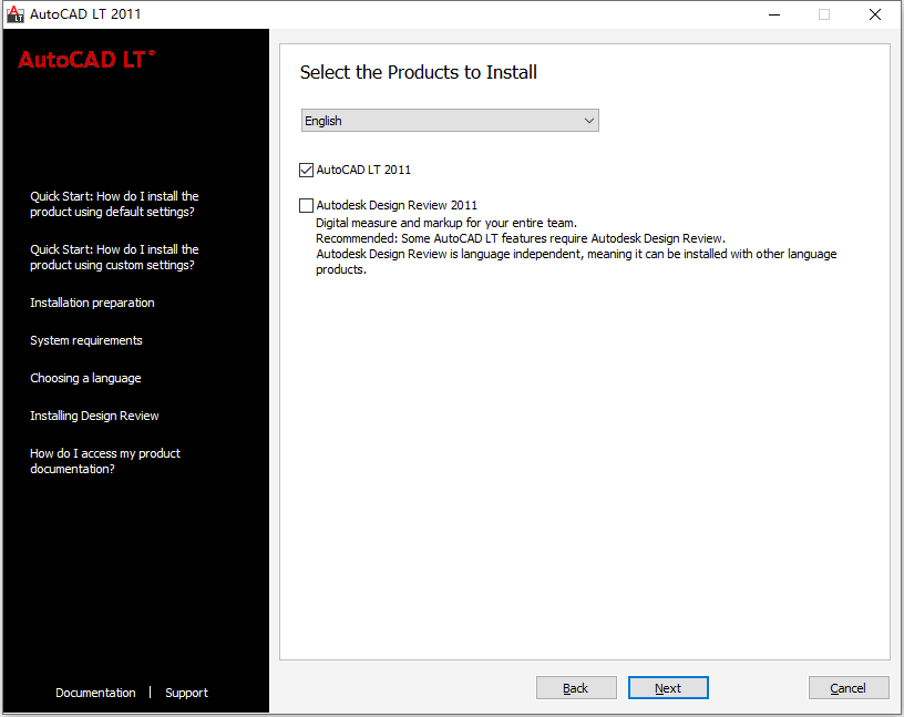 Autodesk AutoCAD LT 2011 32位64位英文版安装教程 第4张