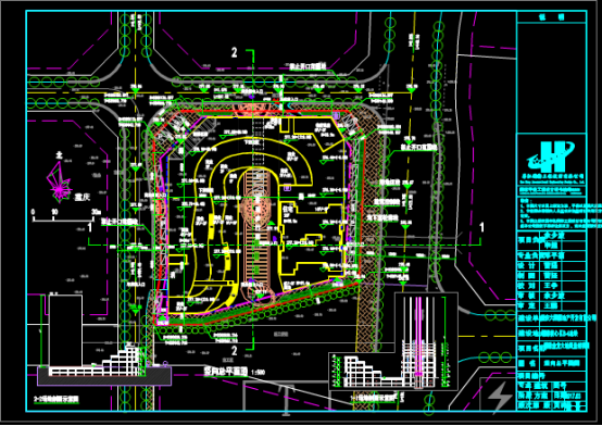 CAD图纸快速查看,商业建筑的竖向总平面CAD图纸借鉴 第1张