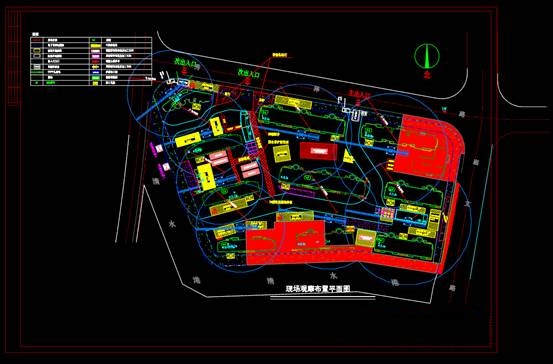 公共建筑CAD布置图,企业厂房现场观摩布置CAD图纸