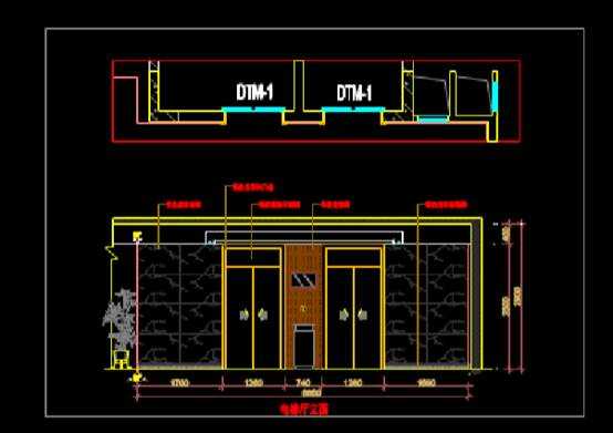 CAD软件设计装饰图纸之入户大厅方案