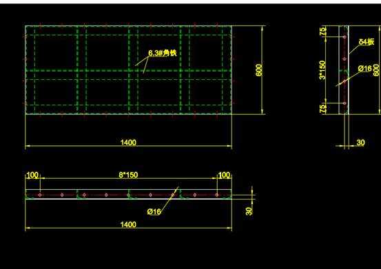 CAD建筑设计,具体分块模板钢结构CAD图 第4张