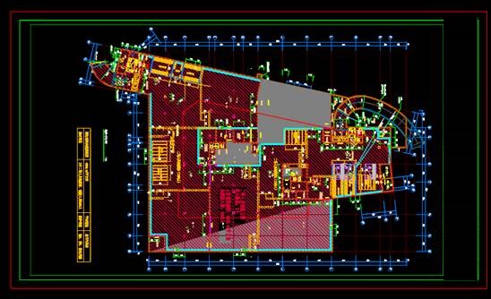 CAD商业建筑设计图,某商务配套人防地下室总平面图定位CAD图纸 第2张