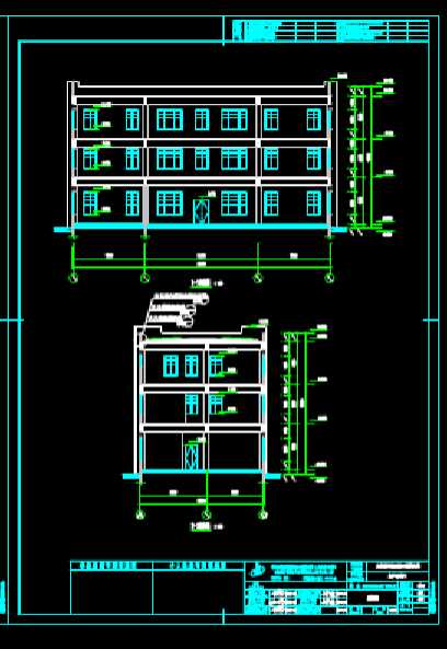 生产辅助车间的CAD工业建筑设计图 第3张