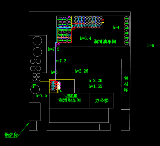 某公司厂区工程建筑CAD平面图 第1张