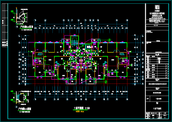 CAD建筑图纸下载,楼房施工设计CAD图纸 第4张