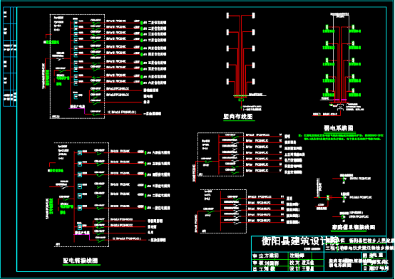 CAD电力分布图,异地扶贫工程电气设计CAD图纸
