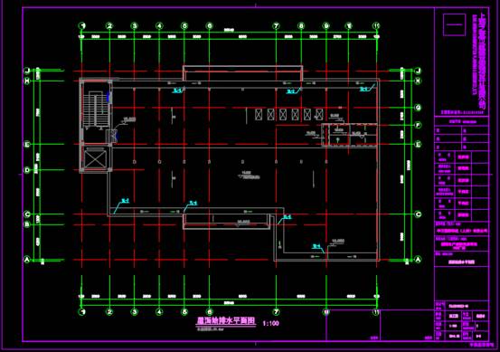 某多层厂房的给排水CAD图纸 第4张