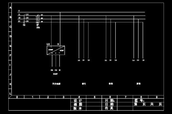 建筑设计CAD图纸,建筑设计CAD图纸之缺标检测单收卷接线图
