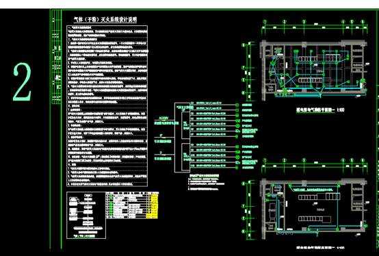 CAD电力控制布置图,膜服务区综合楼CAD电力控制布置图 第1张