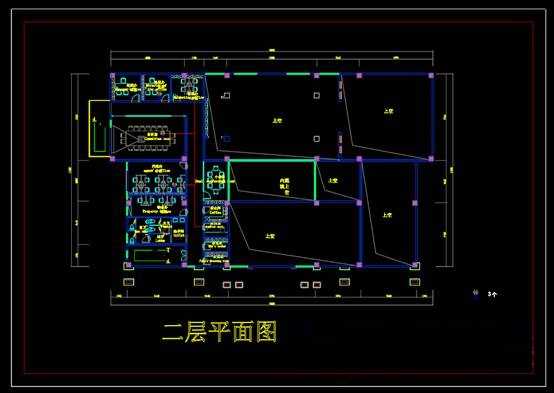 CAD商业建筑设计图,售楼部首层平面CAD图纸查看 第2张
