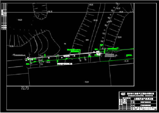 路桥设计CAD图纸,某地桥路燃气管道平面CAD图纸