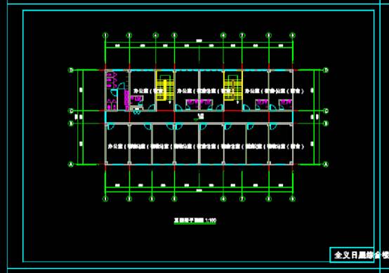 CAD建筑图纸快速查看,CAD建筑图纸快速查看之综合楼平面图 第2张