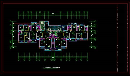 CAD给排水施工图,高层建筑机房层给排水以及消防平面CAD图纸 第3张