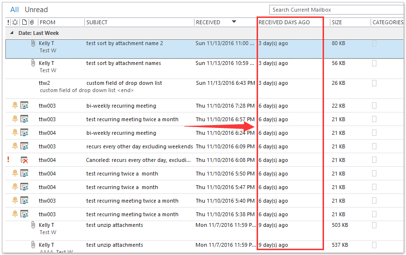 如何在Outlook收件箱文件夹中添加用户定义的公式？ 第8张