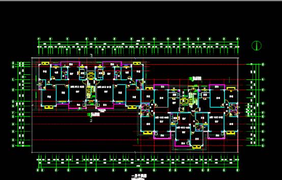 CAD建筑设计图,百花欣苑2号楼设计图 第1张