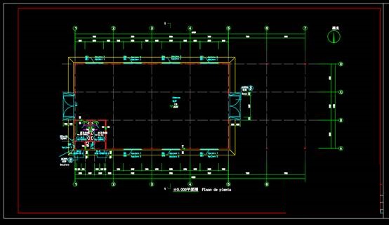 CAD工业建筑设计图,某海水淡化系统仓库CAD设计图纸 第1张