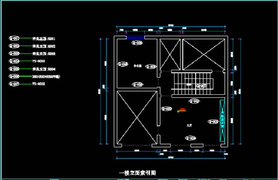 建筑CAD施工图,三层别墅建筑CAD家装施工图 第3张