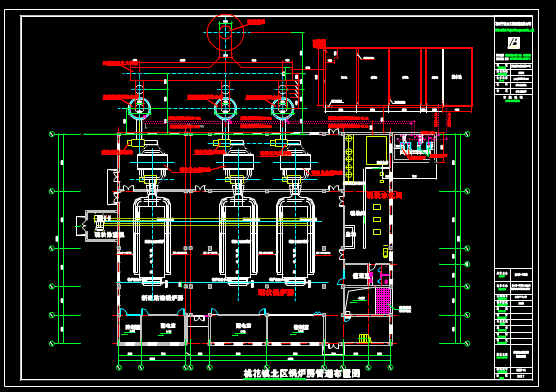 CAD施工图,CAD供热锅炉工程改造施工图