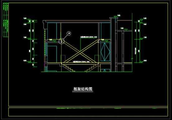 CAD结构设计施工图,钢结构楼梯屋盖CAD图纸 第1张