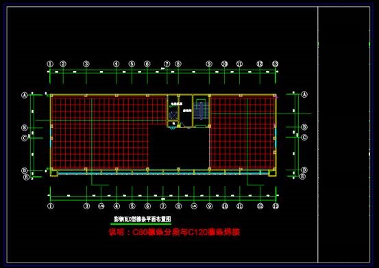 CAD建筑设计中钢结构图纸,办公楼钢结构竣工CAD图 第2张