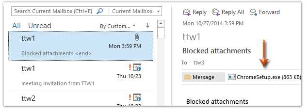 如何在Outlook中访问被阻止的附件？ 第7张