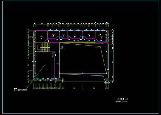 CAD办公建筑设计图,售楼中心三层平面设计CAD图纸 第2张