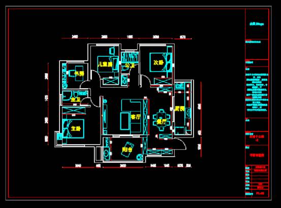 CAD建筑图纸查看,装饰设计平面户型的CAD建筑图纸查看 第1张