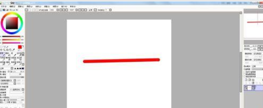 sai软件中快捷键画出直线的方法 第3张