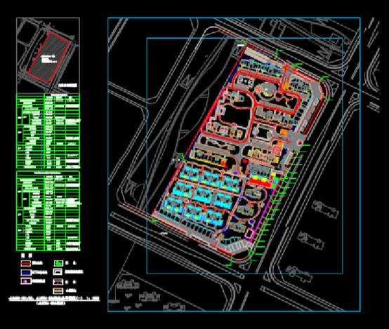 总体规划建筑CAD图纸之城市规划底图 第1张