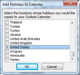 如何在Outlook中向日历添加假期？ 第4张