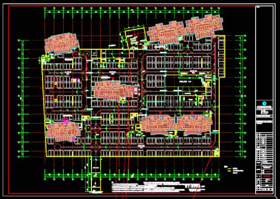 CAD建筑图纸快速查看,CAD建筑图纸快速查看之地下车库 第1张