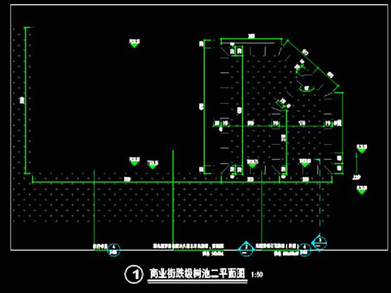 商业街跌级树池的商业建筑CAD图纸 第2张