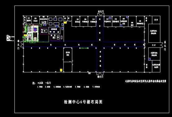 某检测中心6号楼的CAD建筑施工图 第1张