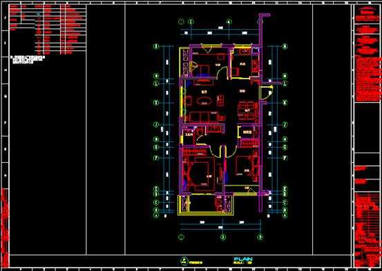 CAD室内装修户型图之平面方案 第1张