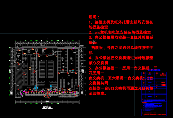 广州生鲜DC监控报警CAD电气工程方案图 第2张