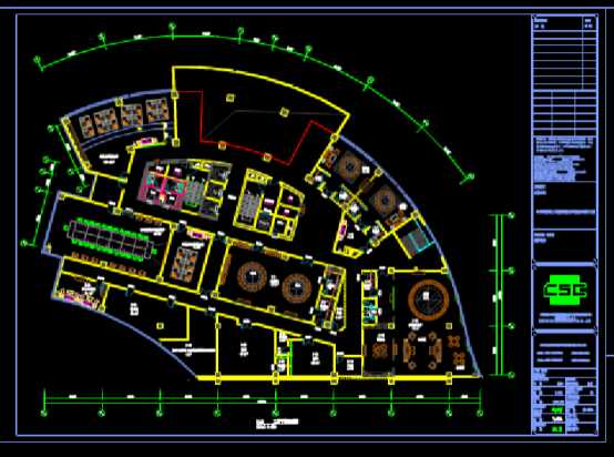 CAD装饰设计图下载,CAD装饰设计图之办公楼平面布置图 第2张