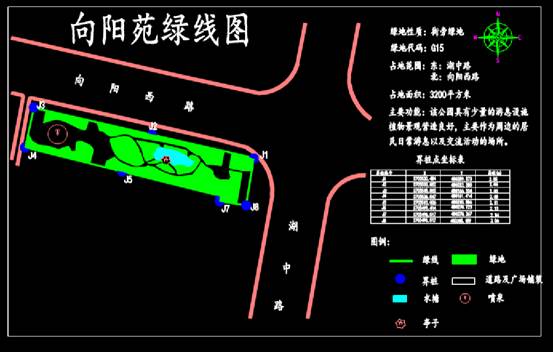 CAD下载图纸,城市规划绿线的CAD图纸