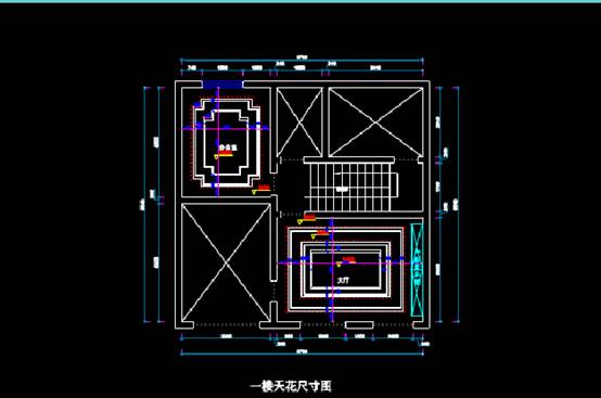 建筑CAD施工图,三层别墅建筑CAD家装施工图 第5张