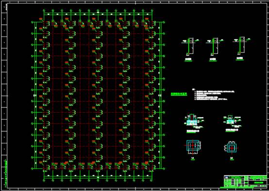 CAD结构图,某厂房的设计CAD结构图