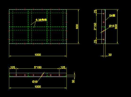 CAD建筑设计,具体分块模板钢结构CAD图 第2张