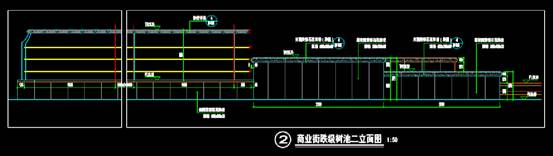 商业街跌级树池的商业建筑CAD图纸 第3张