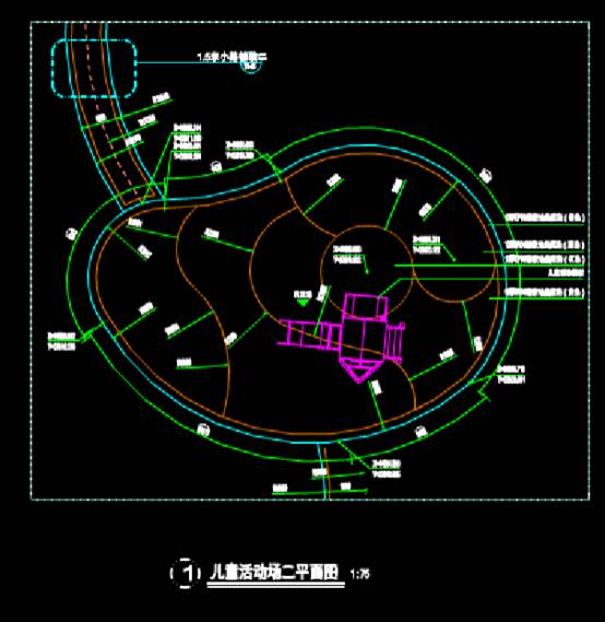儿童活动场的园林景观CAD图纸 第1张