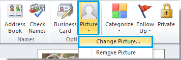 如何在Outlook中添加，更改或删除图片/照片以进行联系？ 第6张