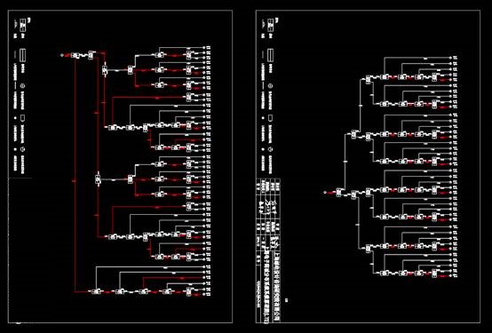 CAD电气原理图,某电子城分布系统系统原理CAD图纸 第2张