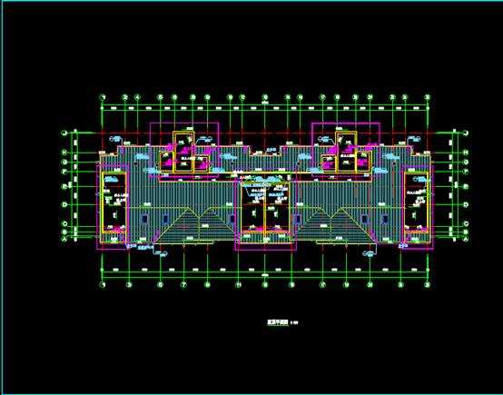 CAD建筑图纸,CAD建筑图纸绘制示例之某居民楼平面设计CAD图 第1张