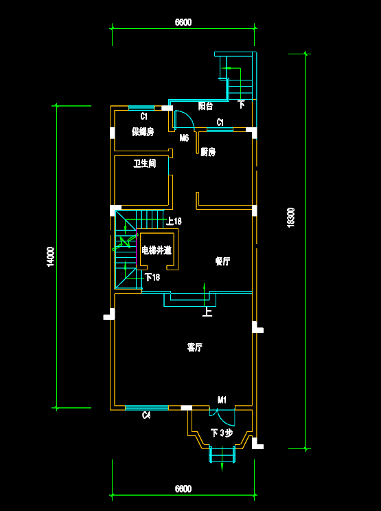 CAD别墅建筑平面图,住宅建筑CAD别墅建筑平面图 第3张
