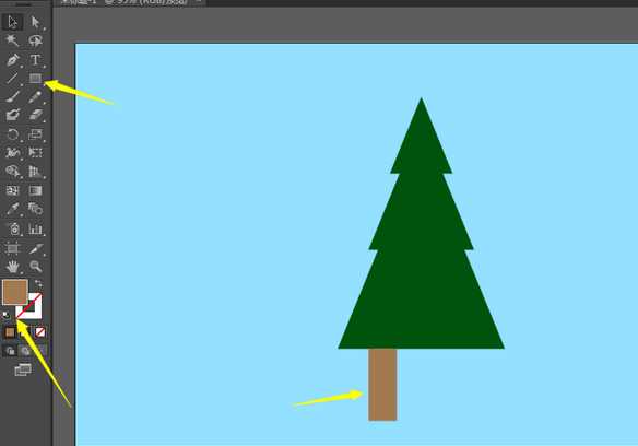 Adobe Illustrator CS6中绘画卡通效果绿色树的操作步骤 第11张