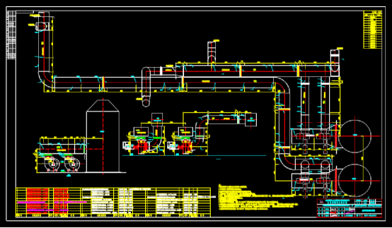 CAD机械图纸,CAD机械图纸之烟道布置 第1张